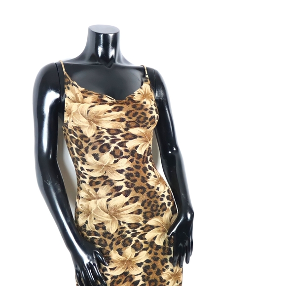 Floral/Animal Print Maxi slip dress - Picture 2 of 3